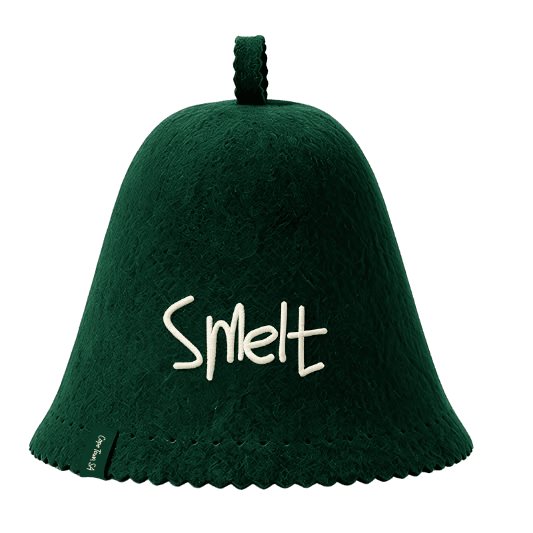 Forest Green sauna hat, front